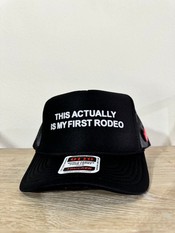 1st Rodeo Snapback Hat in Black