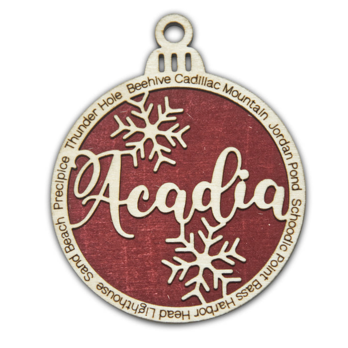 Acadia National Park Christmas Ornament - Round