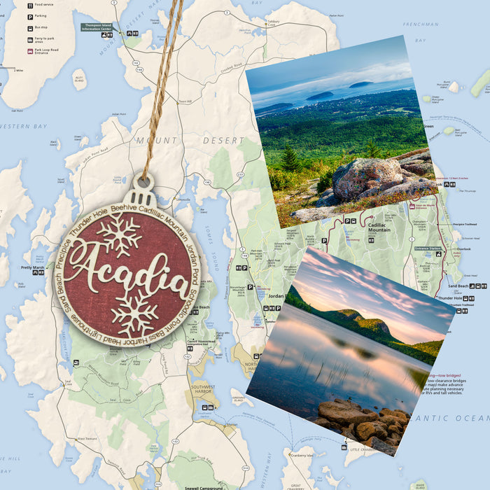 Acadia National Park Christmas Ornament - Round