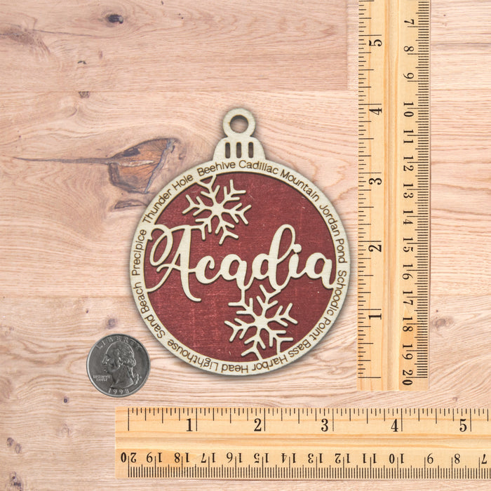 Acadia National Park Christmas Ornament - Round