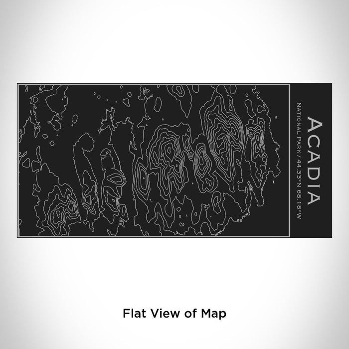 Acadia National Park Topographic Map Water Bottle