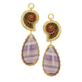 Ammonite & Fluorite Dangles