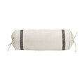 Augusta Matelassé Neckroll Pillow w/ Greek Key Trim, 8x21 Pillow