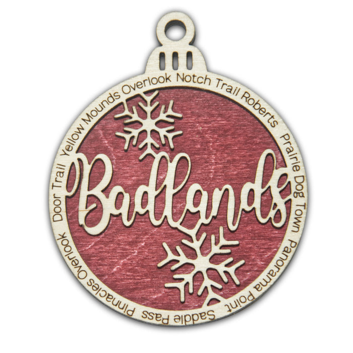 Badlands National Park Christmas Ornament - Round
