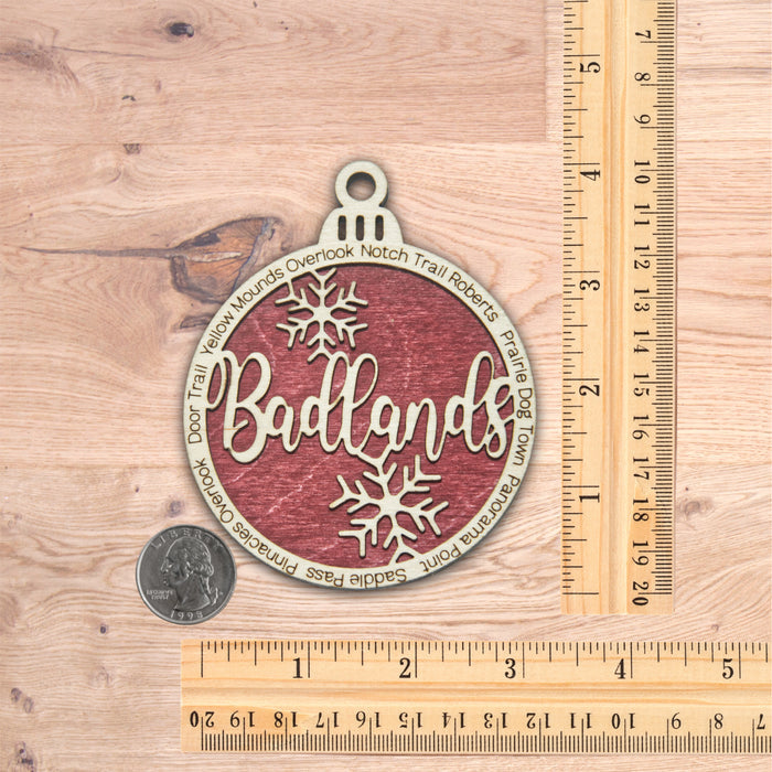 Badlands National Park Christmas Ornament - Round