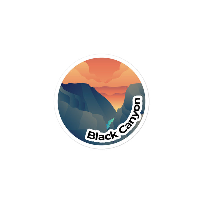 Black Canyon of the Gunnison National Park Sticker | Black Canyon of the Gunnison Round Sticker
