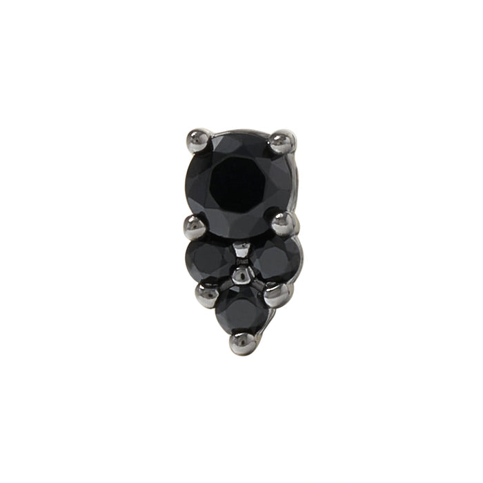 Black Rhodium Silver Divinity CZ Pin 18g/16g