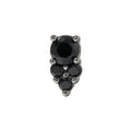 Black Rhodium Silver Divinity CZ Pin 18g/16g
