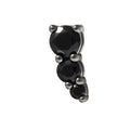 Black Rhodium Silver Majestic CZ Pin 18g/16g