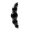 Black Rhodium Silver Serenity CZ Pin 18g/16g