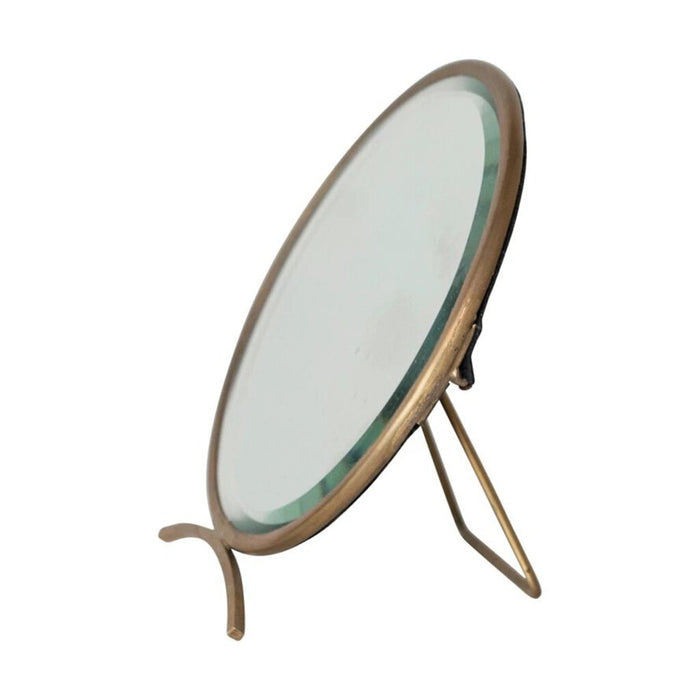 Brass Mirror with Stand 5 1/2", Antique Finish