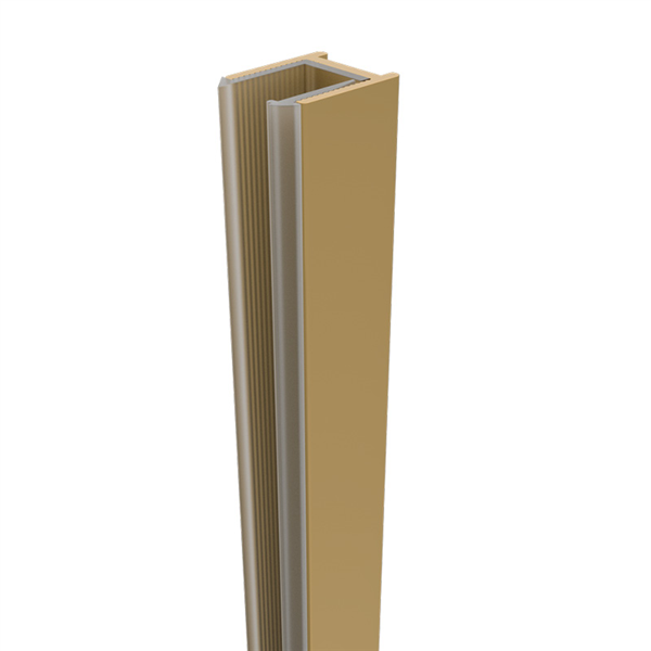 Brushed Brass/Gold Shower Screen Wall Channel, For 10mm glass. - Image 1