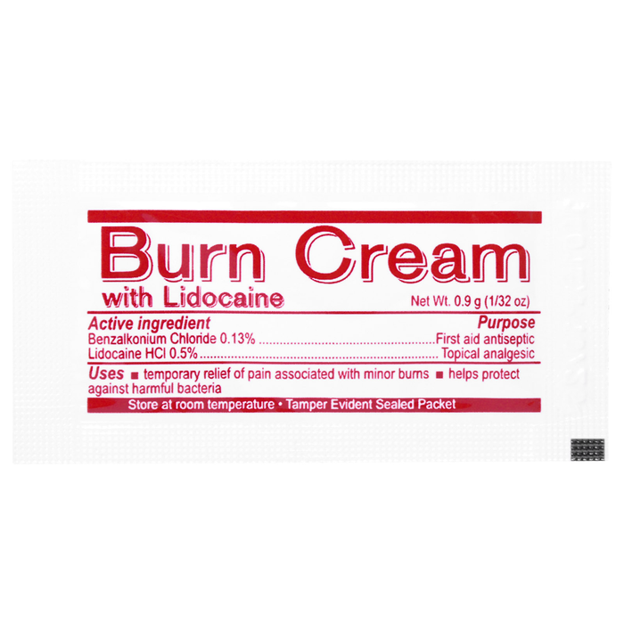 Burn Cream With Lidocaine 25/Bx