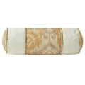Casablanca Neckroll Pillow, Taupe & Flaxen Ikat Sale-Pillow