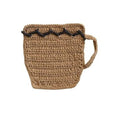 Cotton Crocheted Mug Shaped Coaster/Trivet, Brown