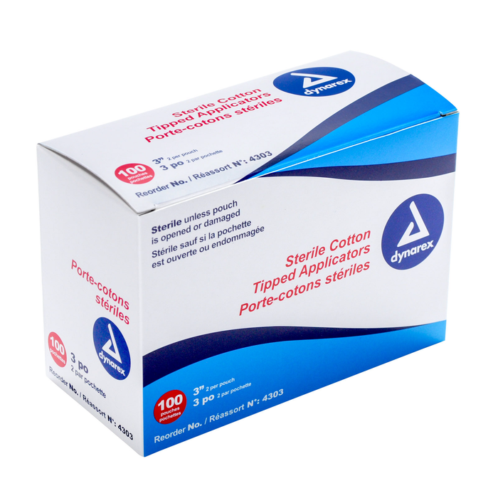 Cotton Swabs Sterile 3 Inch 100 Pkgs Of 2