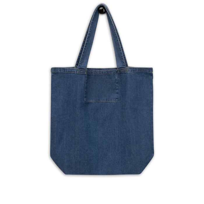 Crater Lake Shield Organic denim tote bag
