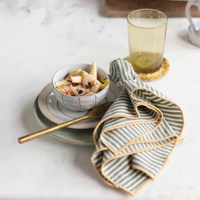 Debossed Stoneware Bowl, Style 4