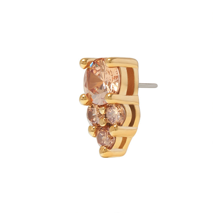 Gold Vermeil Divinity CZ Pin 18g/16g