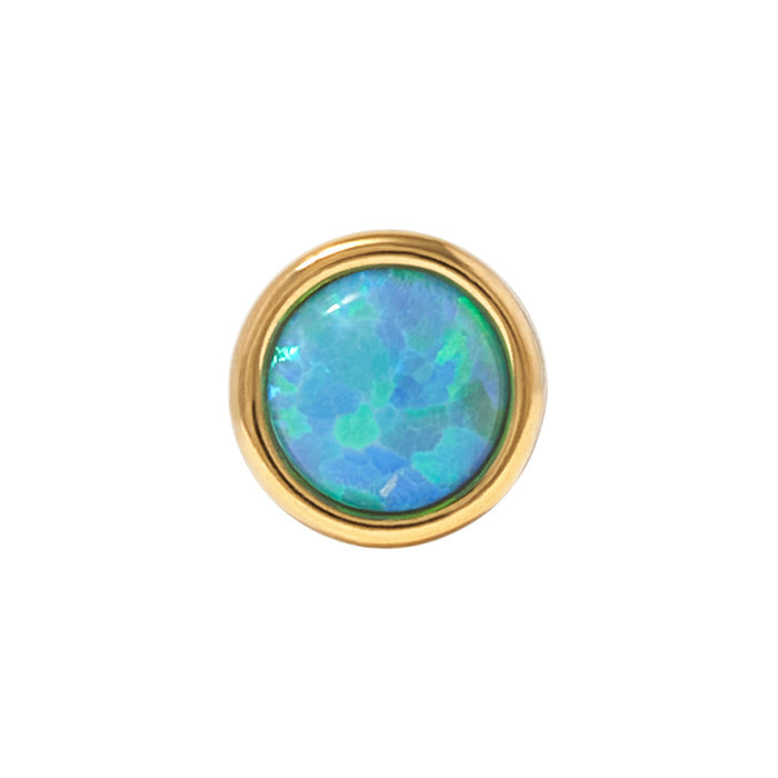 Gold Vermeil Faux Opal Pin 18g/16g