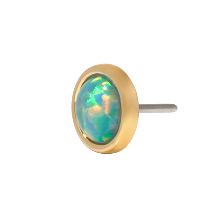 Gold Vermeil Faux Opal Pin 18g/16g