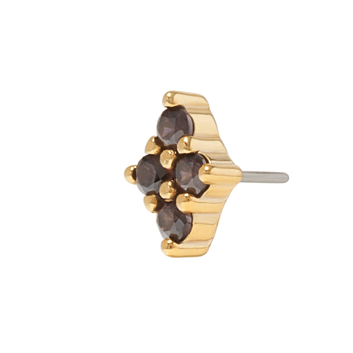 Gold Vermeil Luminous CZ Pin 18g/16g