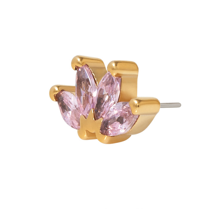 Gold Vermeil Quadruple Marquise CZ Pin 18g/16g