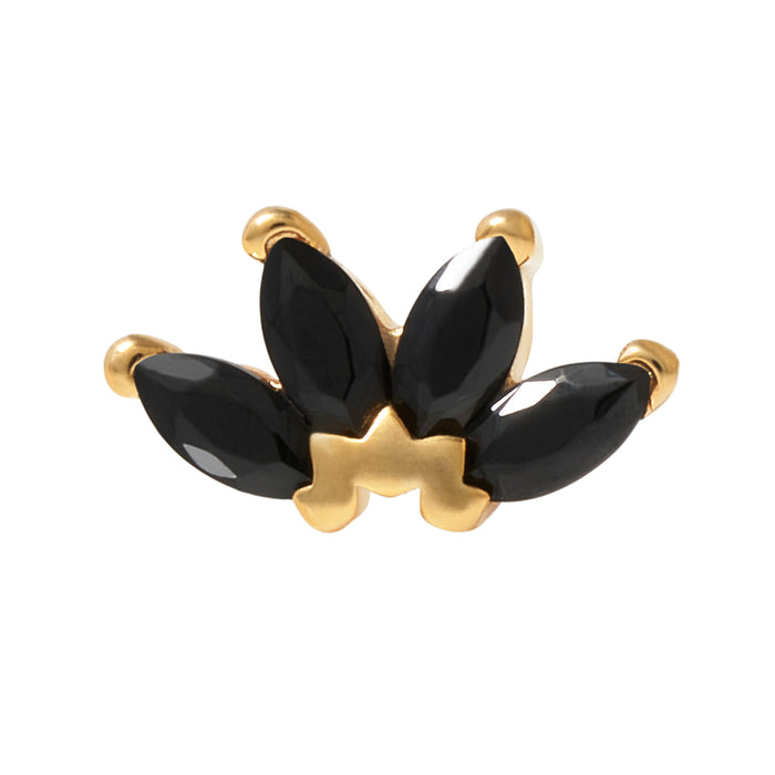 Gold Vermeil Quadruple Marquise CZ Pin 18g/16g