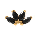 Gold Vermeil Quadruple Marquise CZ Pin 18g/16g