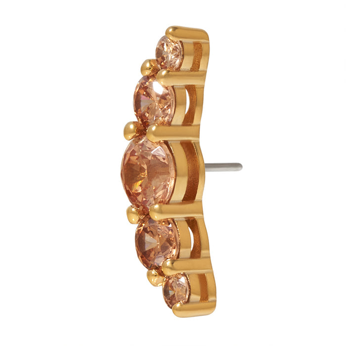 Gold Vermeil Serenity CZ Pin 18g/16g