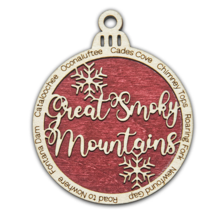 Great Smoky Mountains National Park Christmas Ornament - Round