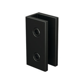 Gun Metal Grey Fixed Frameless Shower Screen Panel with Wall Brackets - Image 2