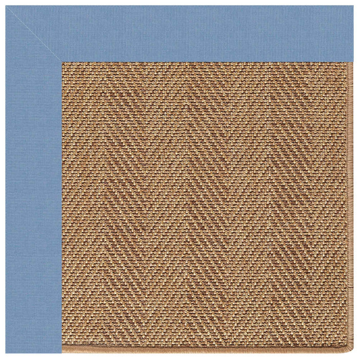 Islamorada-Herringbone Canvas Air Blue Indoor/Outdoor Bordere Rectangle image