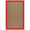 Islamorada-Herringbone Canvas Jockey Red Indoor/Outdoor Bordere Rectangle image