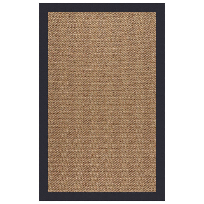 Islamorada-Herringbone Canvas Navy Indoor/Outdoor Bordere Rectangle image