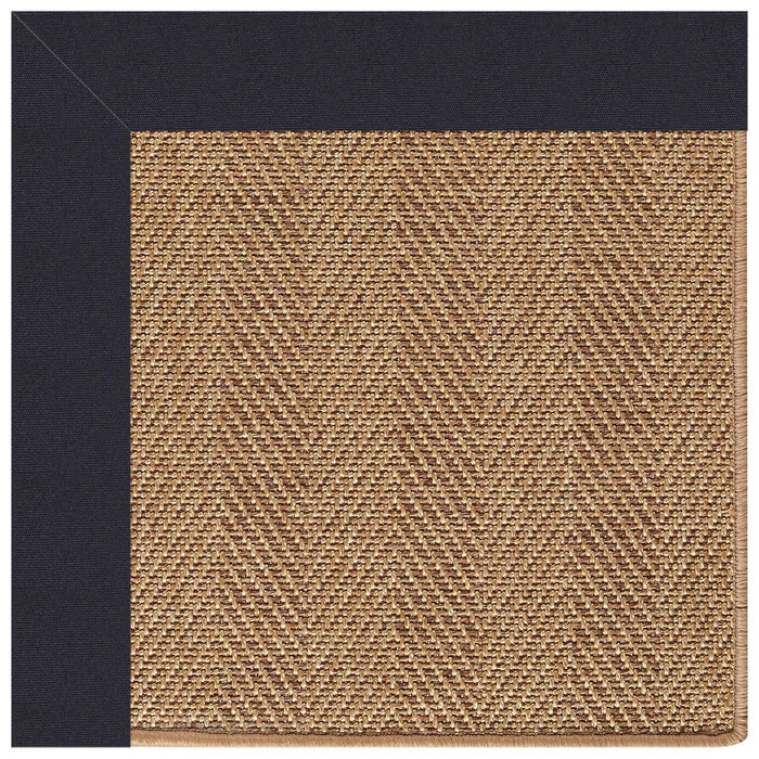 Islamorada-Herringbone Canvas Navy Indoor/Outdoor Bordere Rectangle image