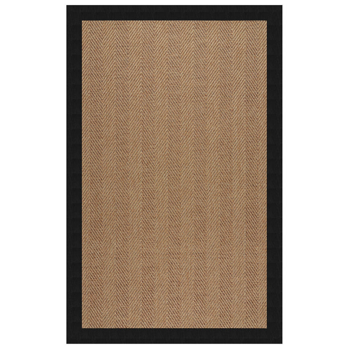 Islamorada-Herringbone Classic Black Indoor/Outdoor Bordere Rectangle image