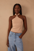 Knot Detail Knit Blouse