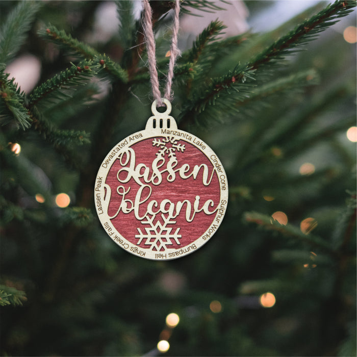 Lassen Volcanic National Park Christmas Ornament - Round