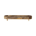 Mango Wood Footed Tray, Natural