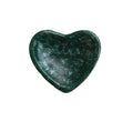 Marbled Resin Heart Shaped Dish, Green