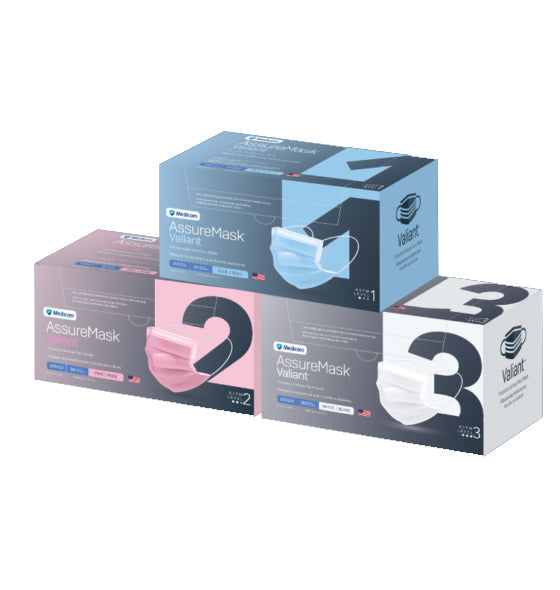 Medicom® AssureMask Valiant™ Procedure Earloop Mask - ASTM Level 3