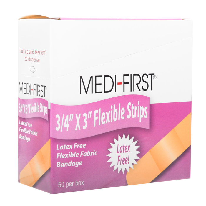 Medifirst Bandage Strips Fabric 3/4x3 (50/Bx)