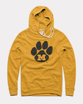 Gold Mizzou Paw Print Vintage Hoodie Sweatshirt