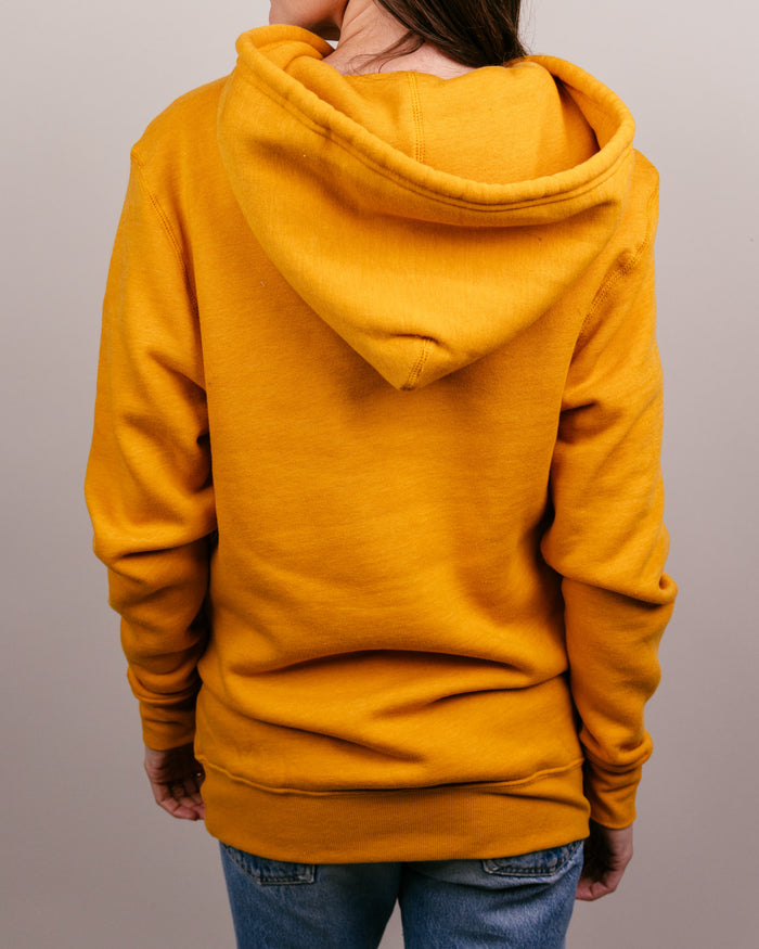 Gold Mizzou Paw Print Vintage Hoodie Sweatshirt Back