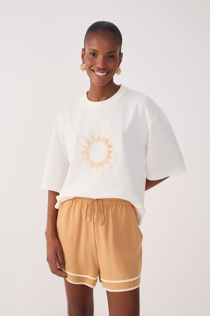 Off-White Embroidered Sun T-shirt_2