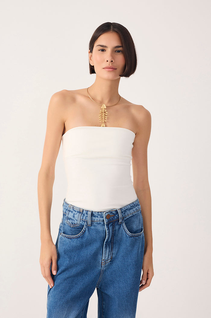 Off-White Strapless Bodysuit_2