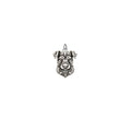 Oxidized Silver Dog Charm