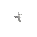 Oxidized Silver Hummingbird Charm