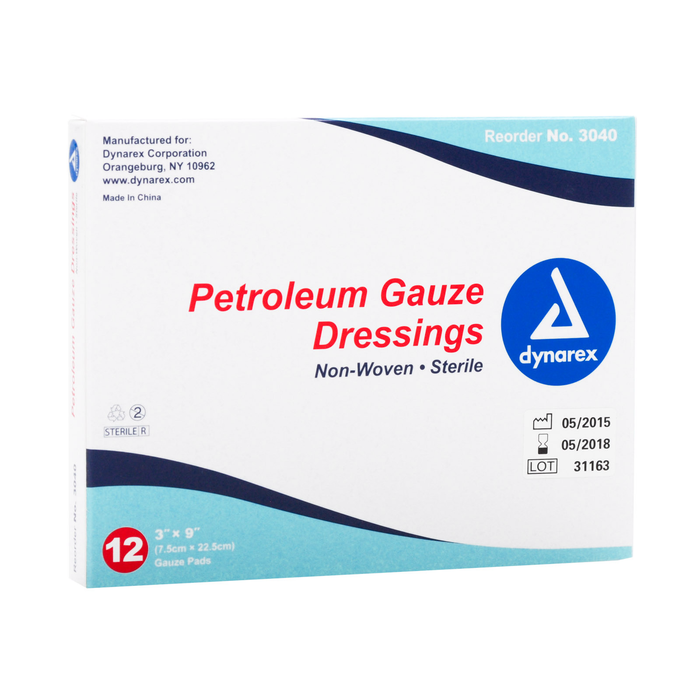 Petroleum Gauze Dressing 3x9 (12/Bx)